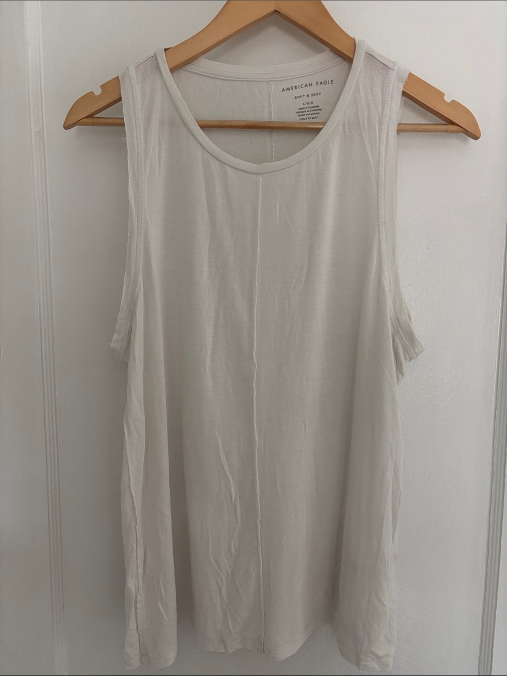 American Eagle Outfitters Soft and Sexy White Tank